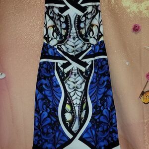 PETER PILOTTO DESIGNER STRAPLESS MINI DRESS